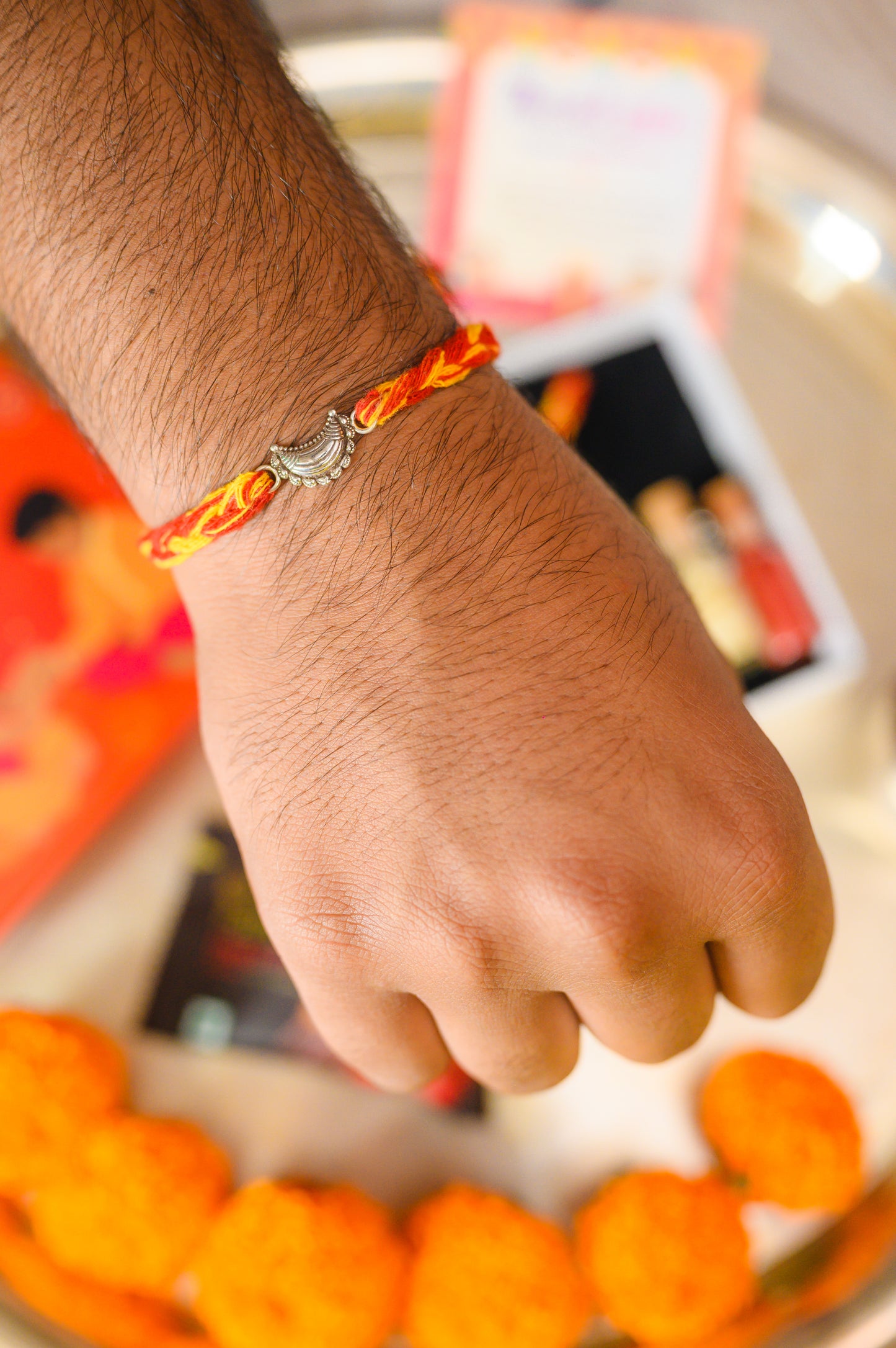 silver moon rakhi