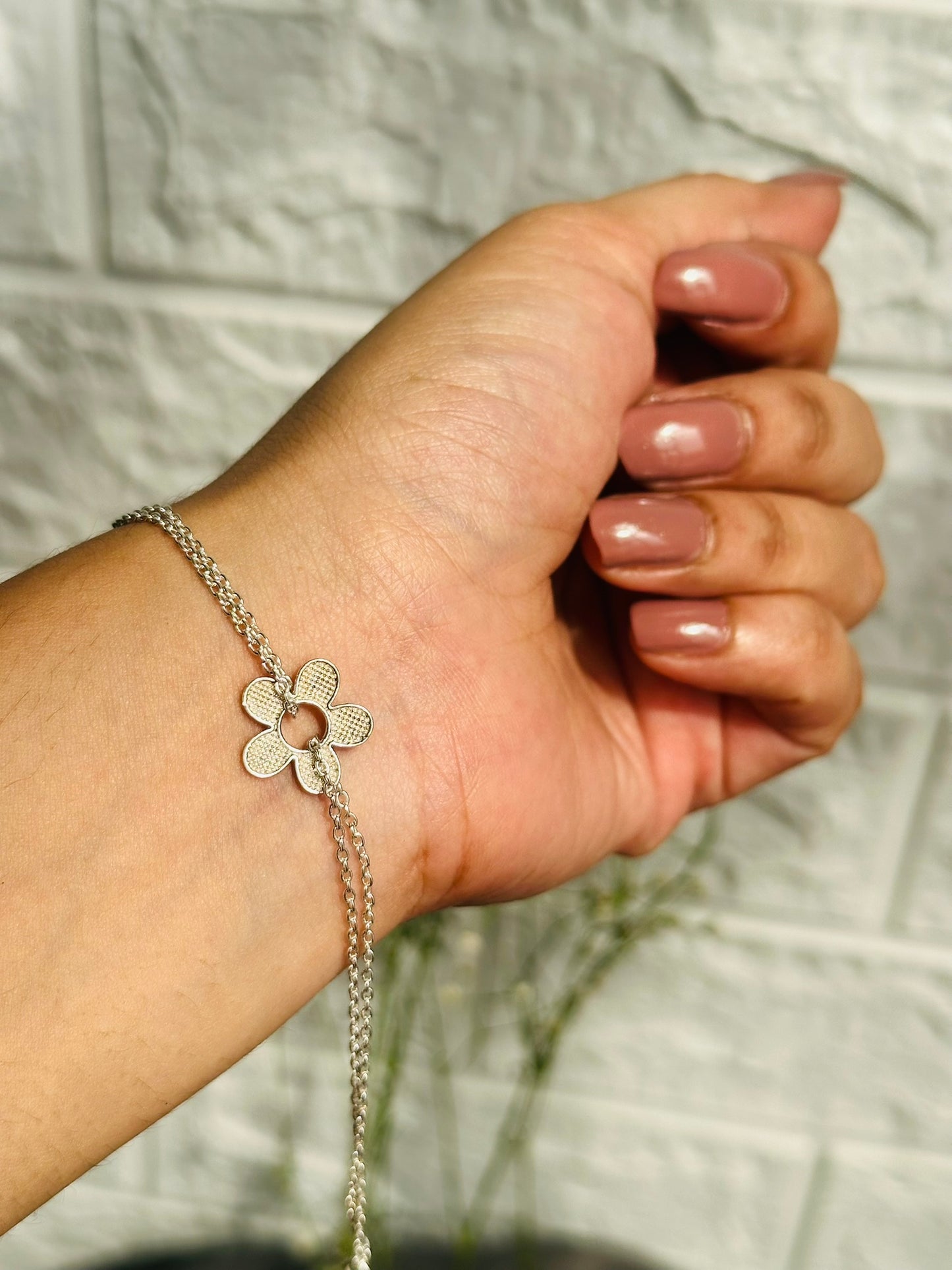 floral charm bracelet
