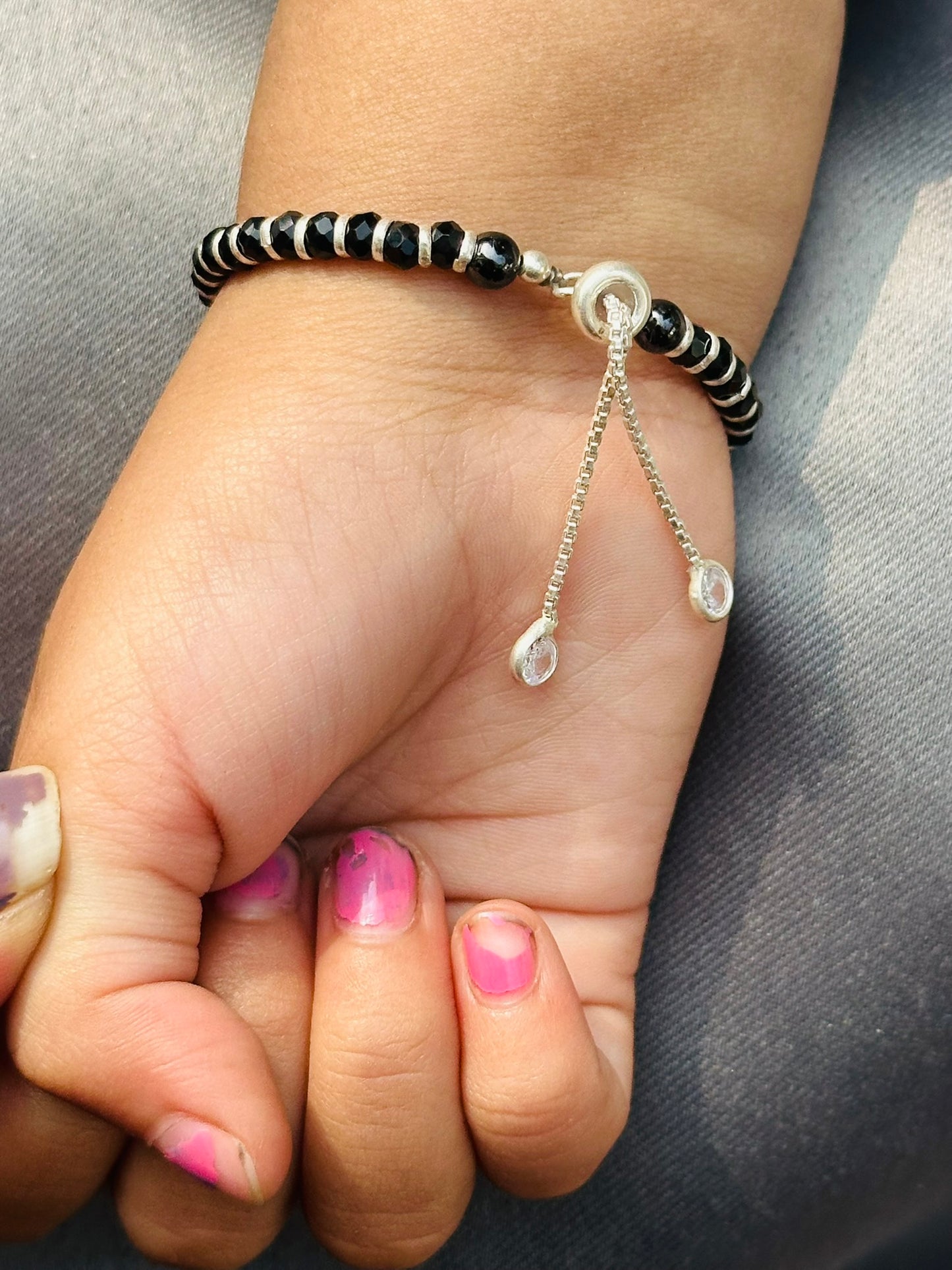 black beads adjustable nazariya