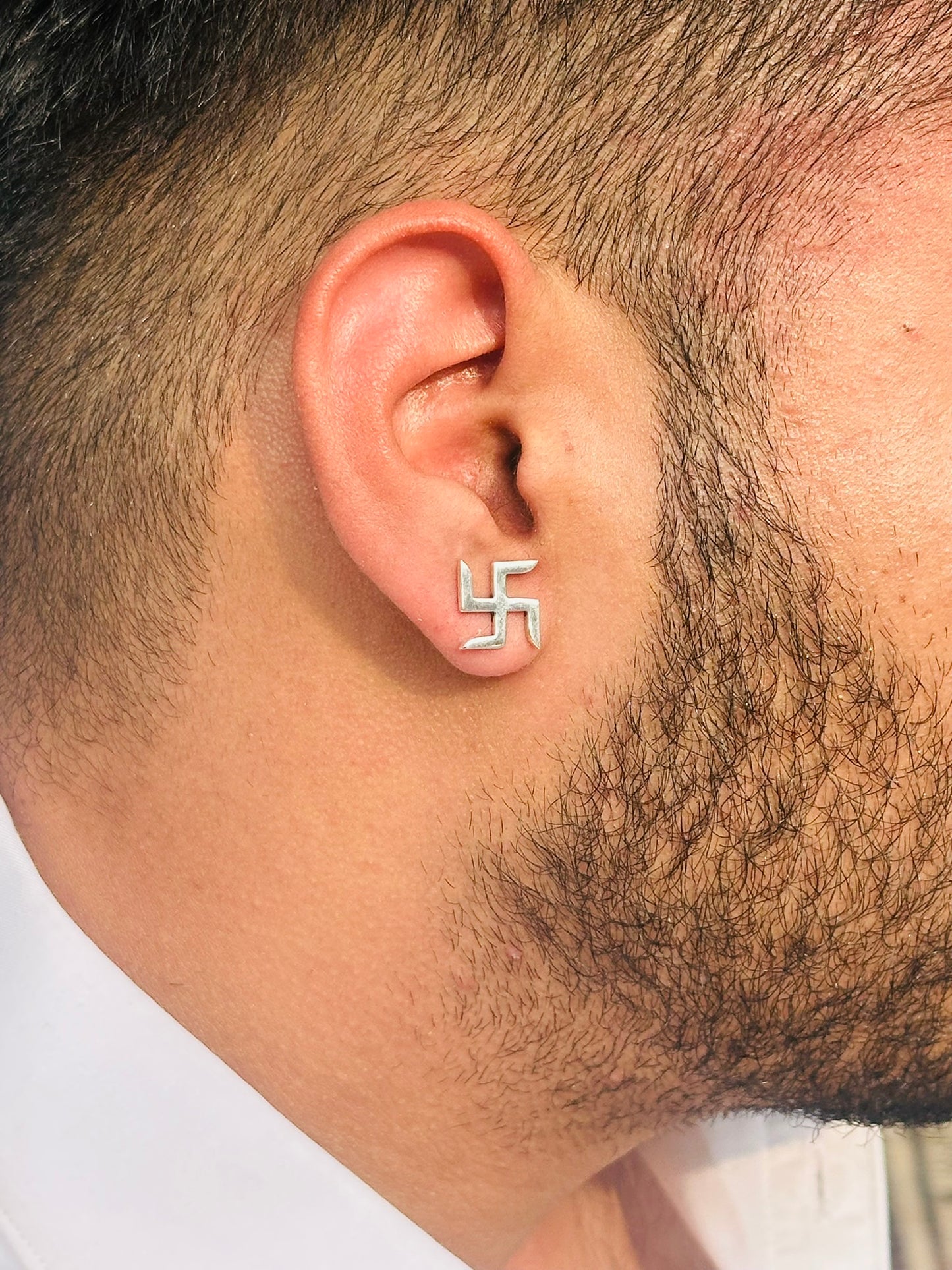 divine swastik studs
