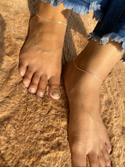 Herringbone anklets