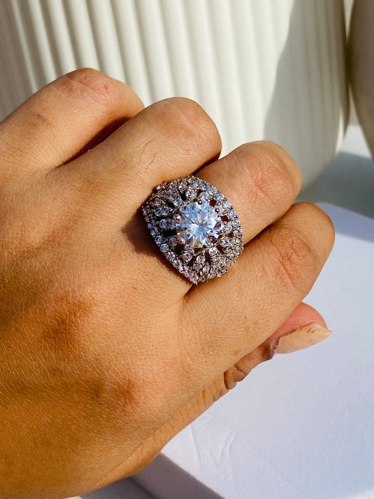 Queen Solitaire Ring