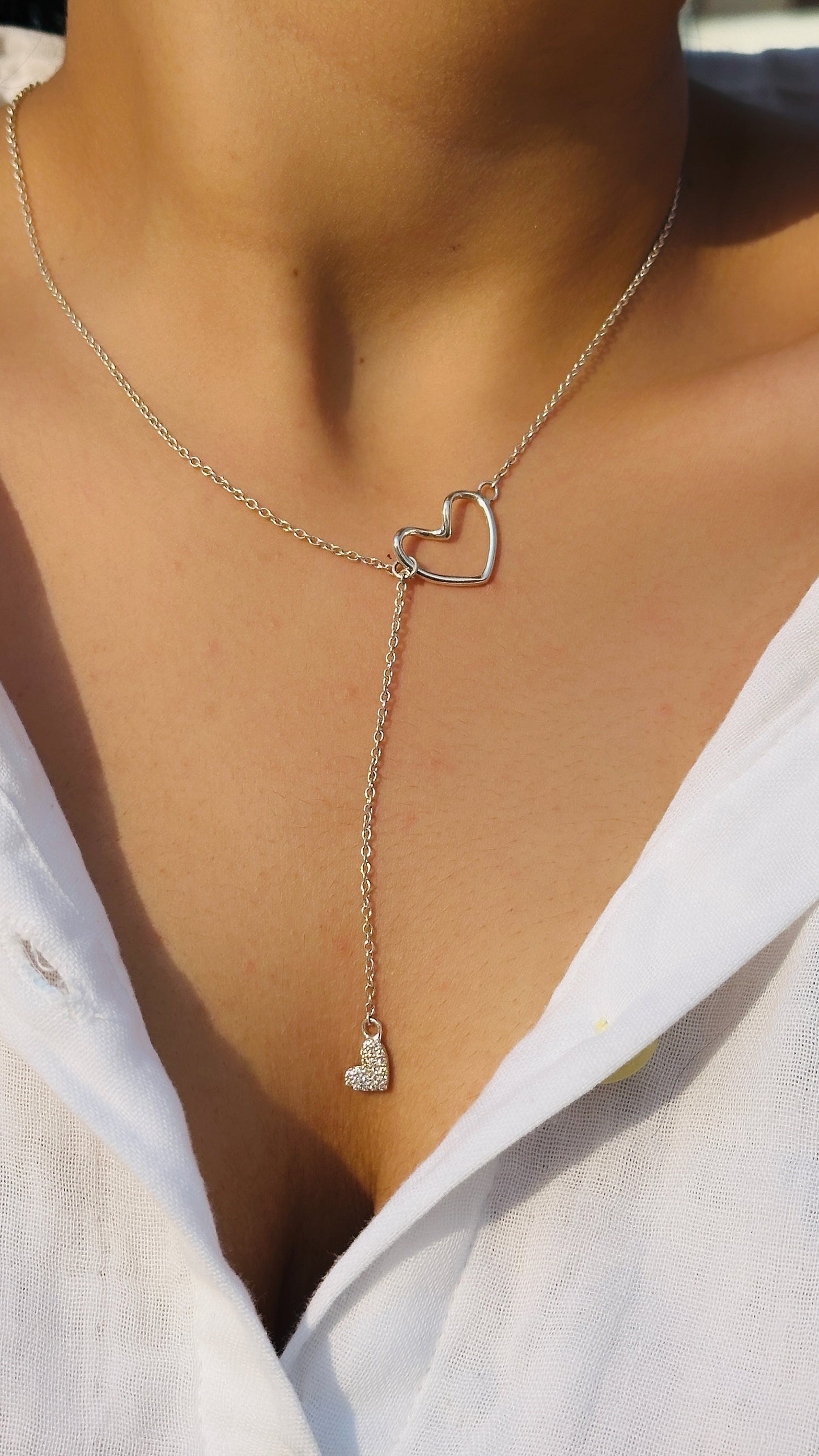 linked hearts neckpiece