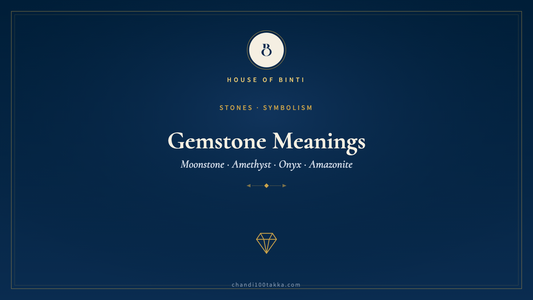 Gemstone meanings — moonstone, amethyst, onyx and amazonite, House of Binti 925 silver