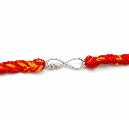 Bro Infinity Rakhi in 925 sterling silver with infinity Bro charm, House of Binti