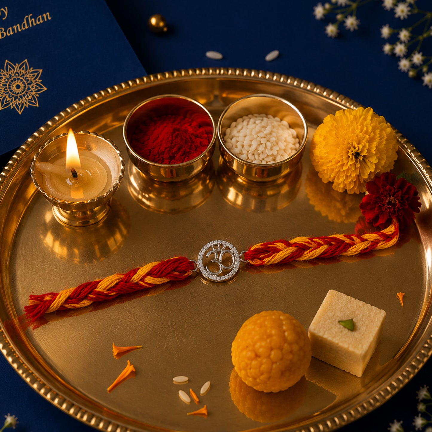 om glow rakhi