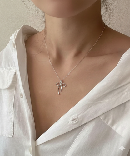 Sterling Bow Neckpiece