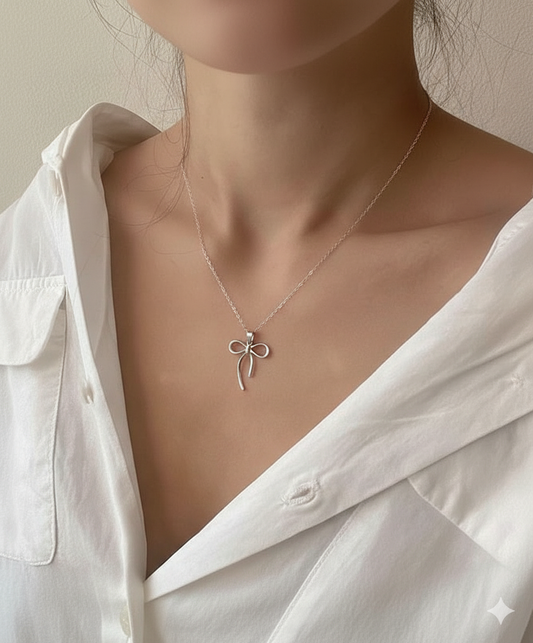Sterling Bow Neckpiece