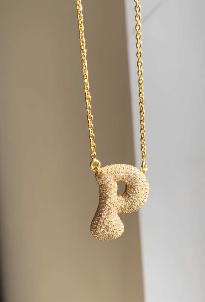 initial bubble neckpiece