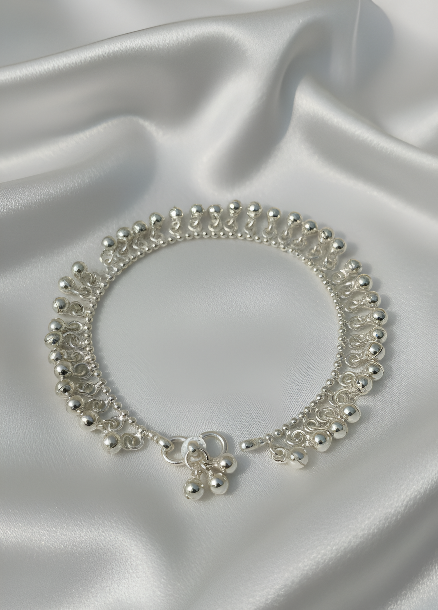 pure silver ghungroo anklet
