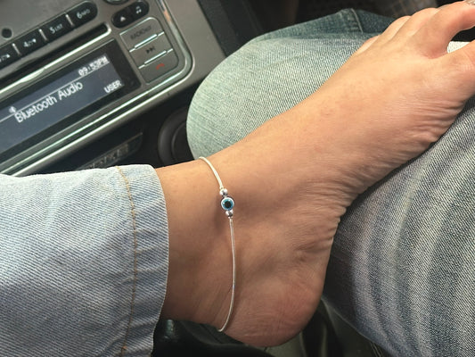 Evil eye ball anklet