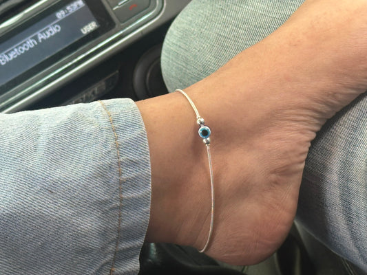 Evil eye ball anklet