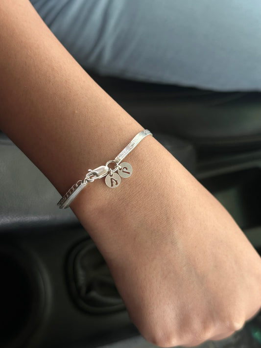 Couple Initials Charm Bracelet