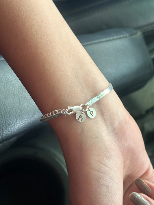 Couple Initials Charm Bracelet
