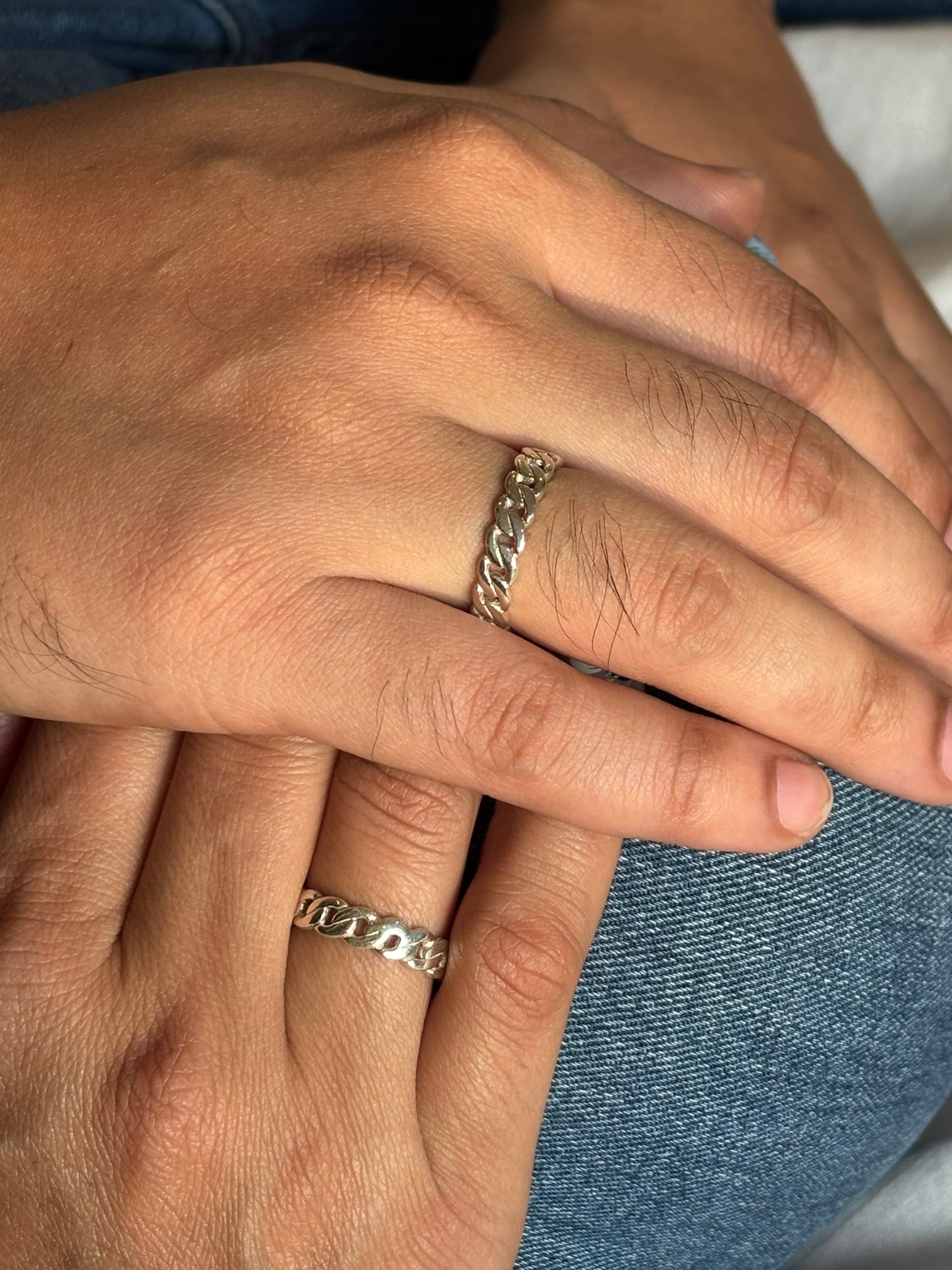 cuban chain couple rings