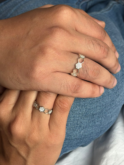 Honeycomb Couple Rings
