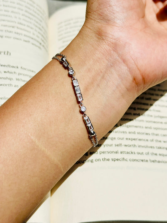 Morse Code Baguette Bracelet