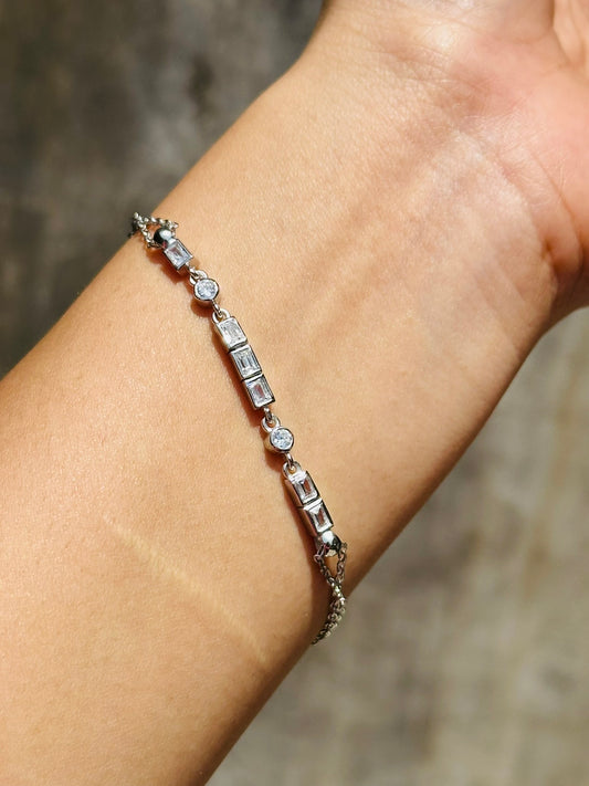 Morse Code Baguette Bracelet