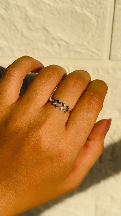 Zodiac Aquarius Ring