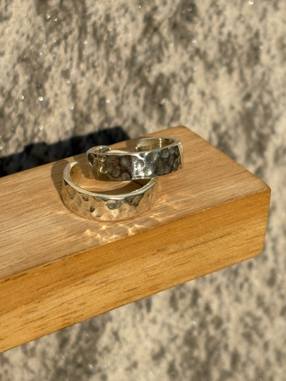 Hammer Texture Toe Rings