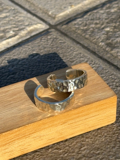 Hammer Texture Toe Rings