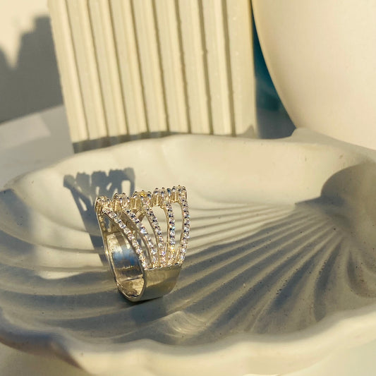 Five Line Harmony Ring