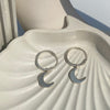 Moon Charm Hoops