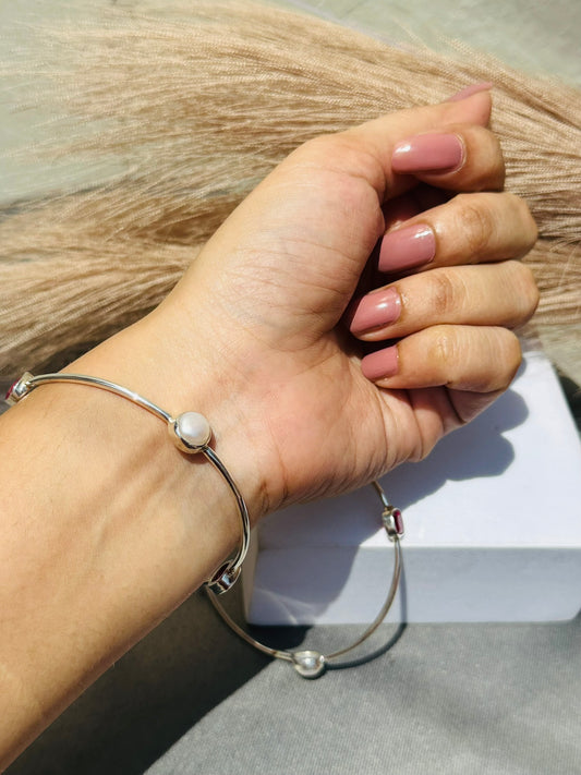Ruby & Pearl Bangle