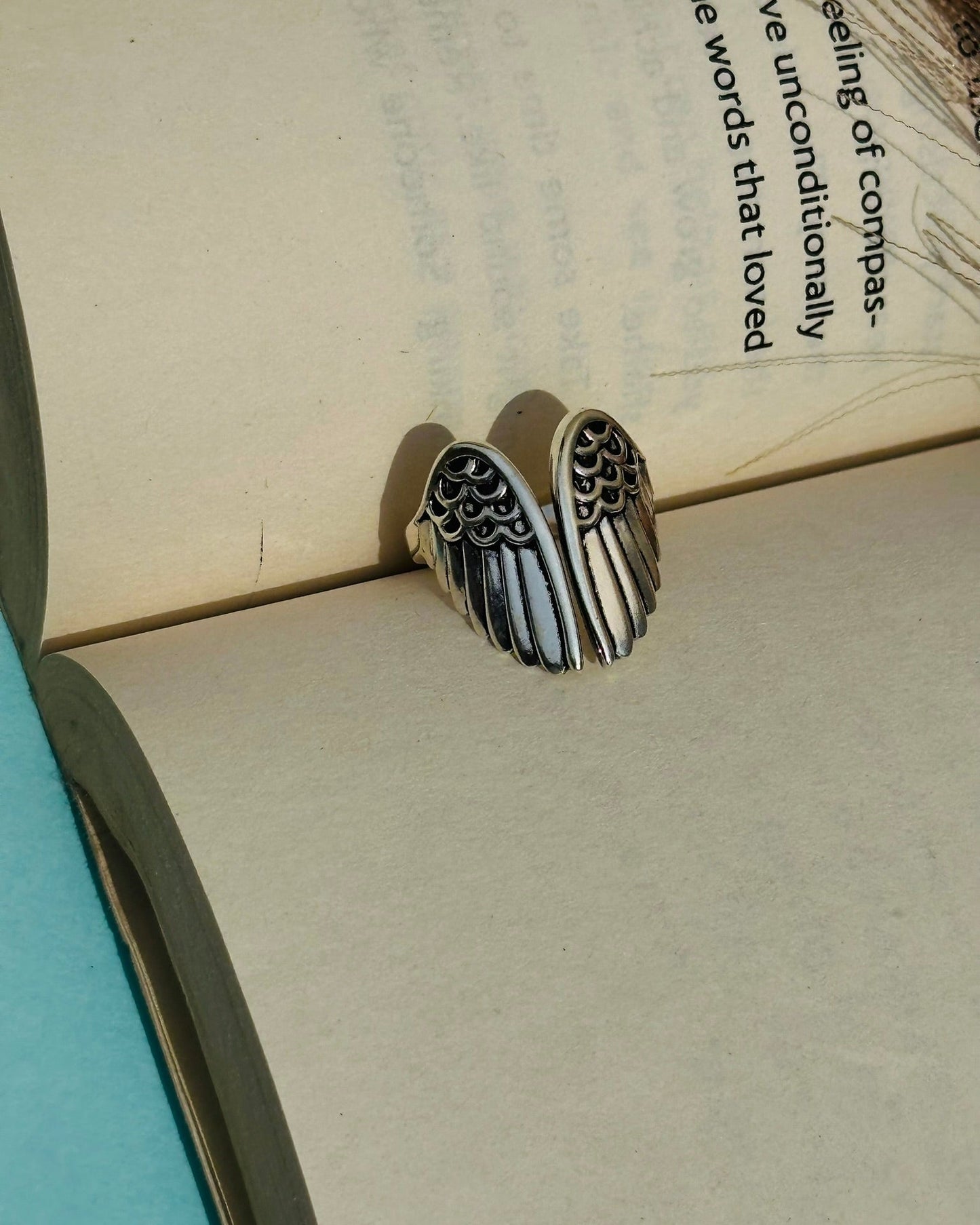 smoky feather ring