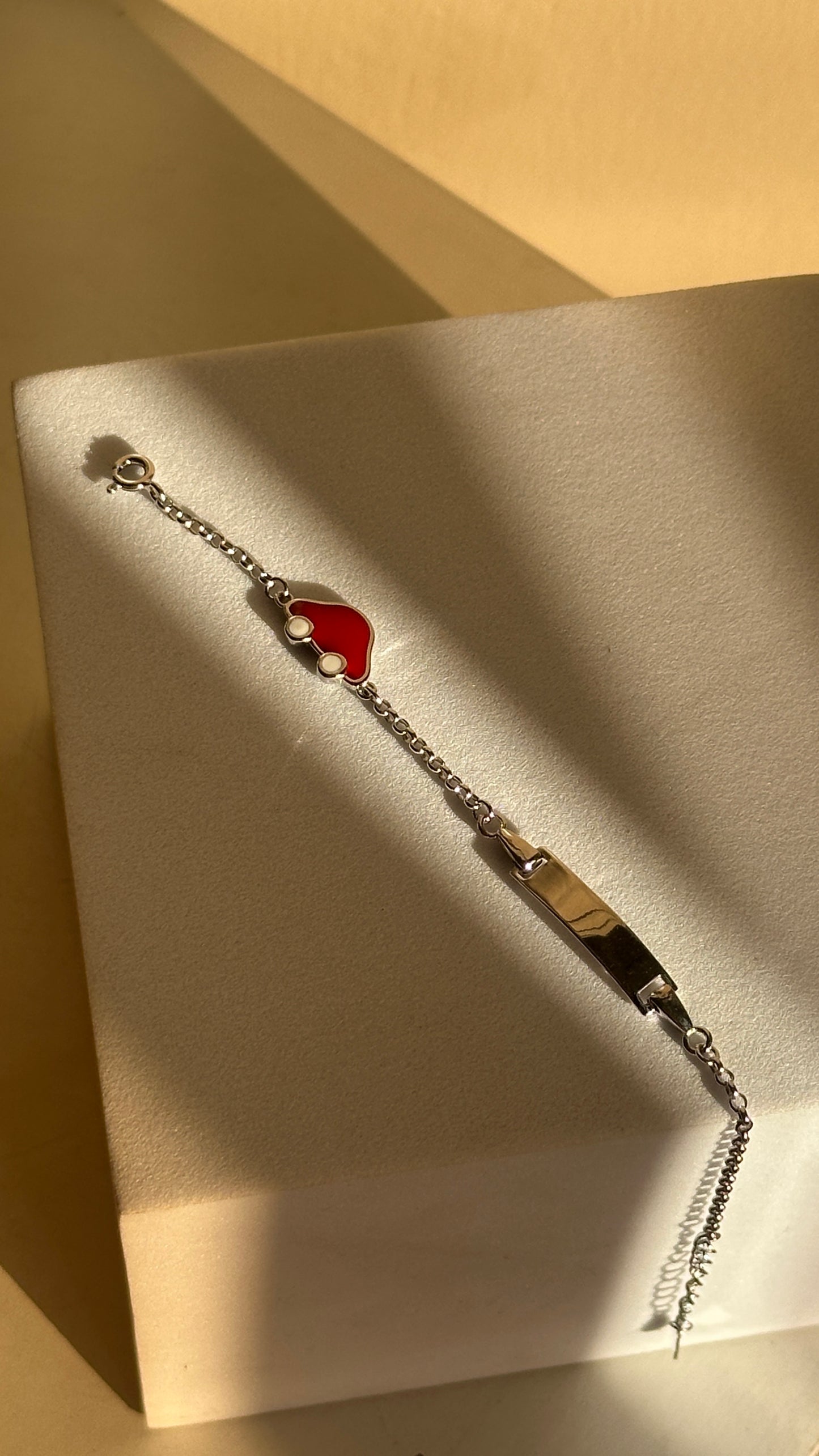 racy red charm baby bracelet