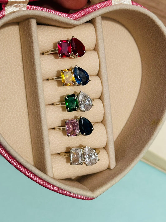 Couple Birthstones Ring