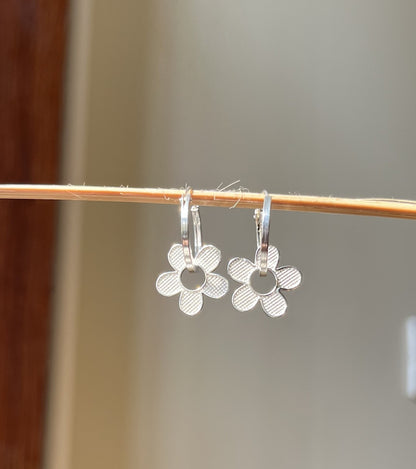 Floral Charm Hoops