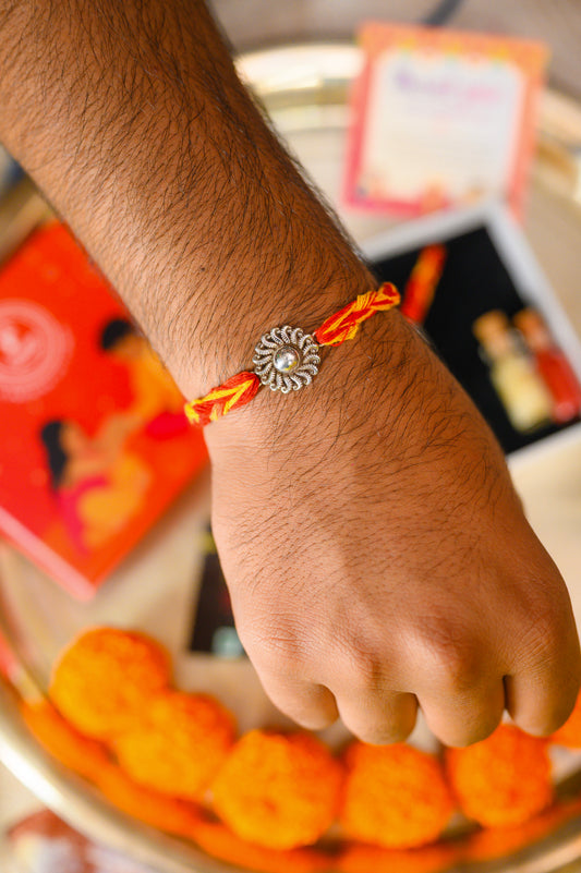 Mid Ball Flower Rakhi