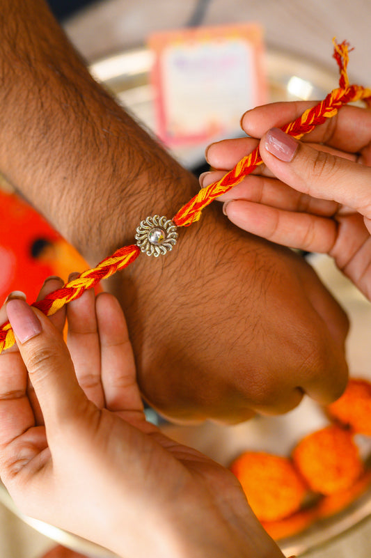 Mid Ball Flower Rakhi