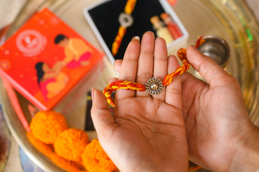 Mid Ball Flower Rakhi