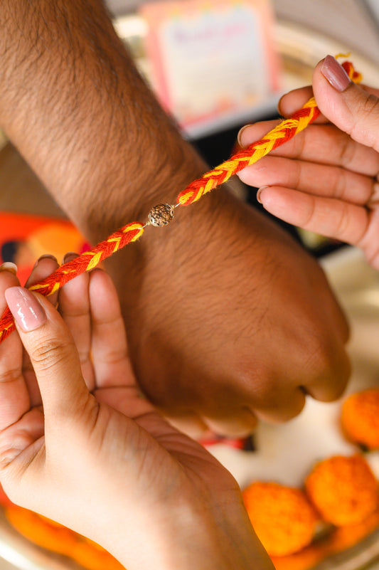 Single Rudraksha Rakhi