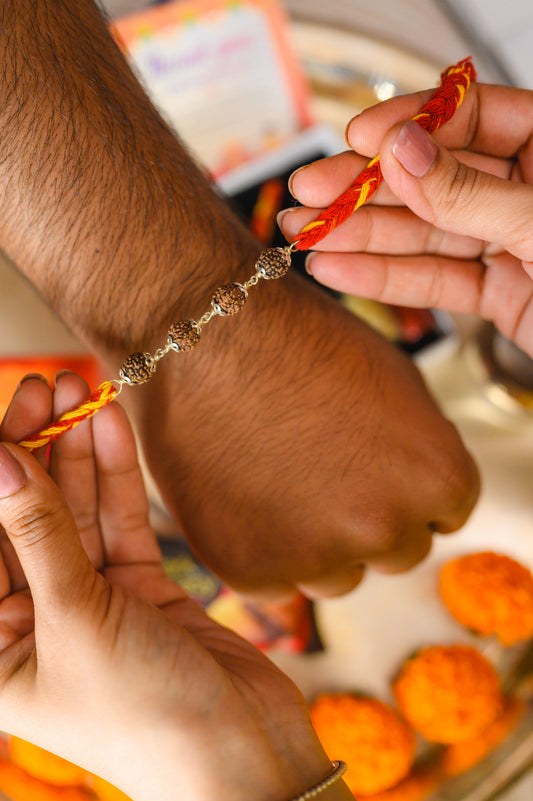 Four Rudraksha Rakhi
