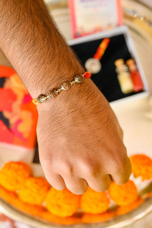 Four Rudraksha Rakhi
