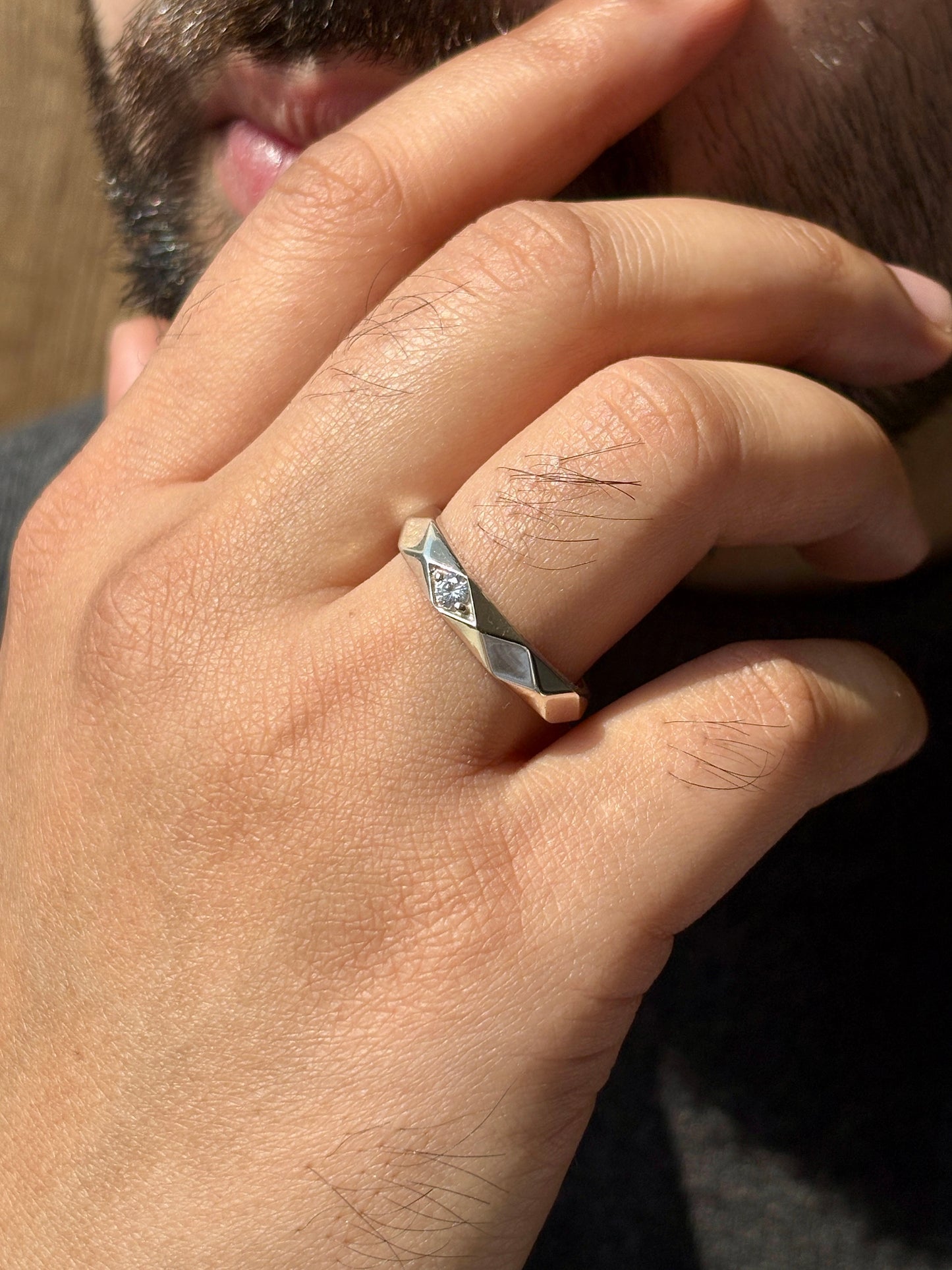 rebel diamond cut band