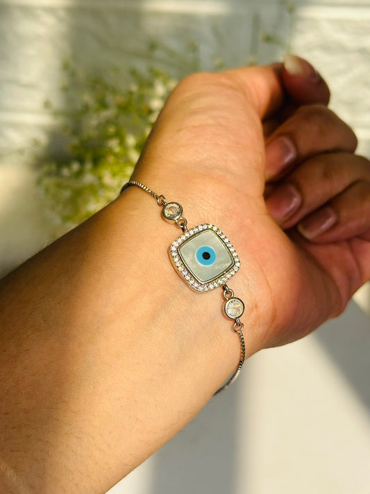 Square Evil Eye Bracelet