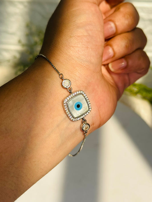 Square Evil Eye Bracelet