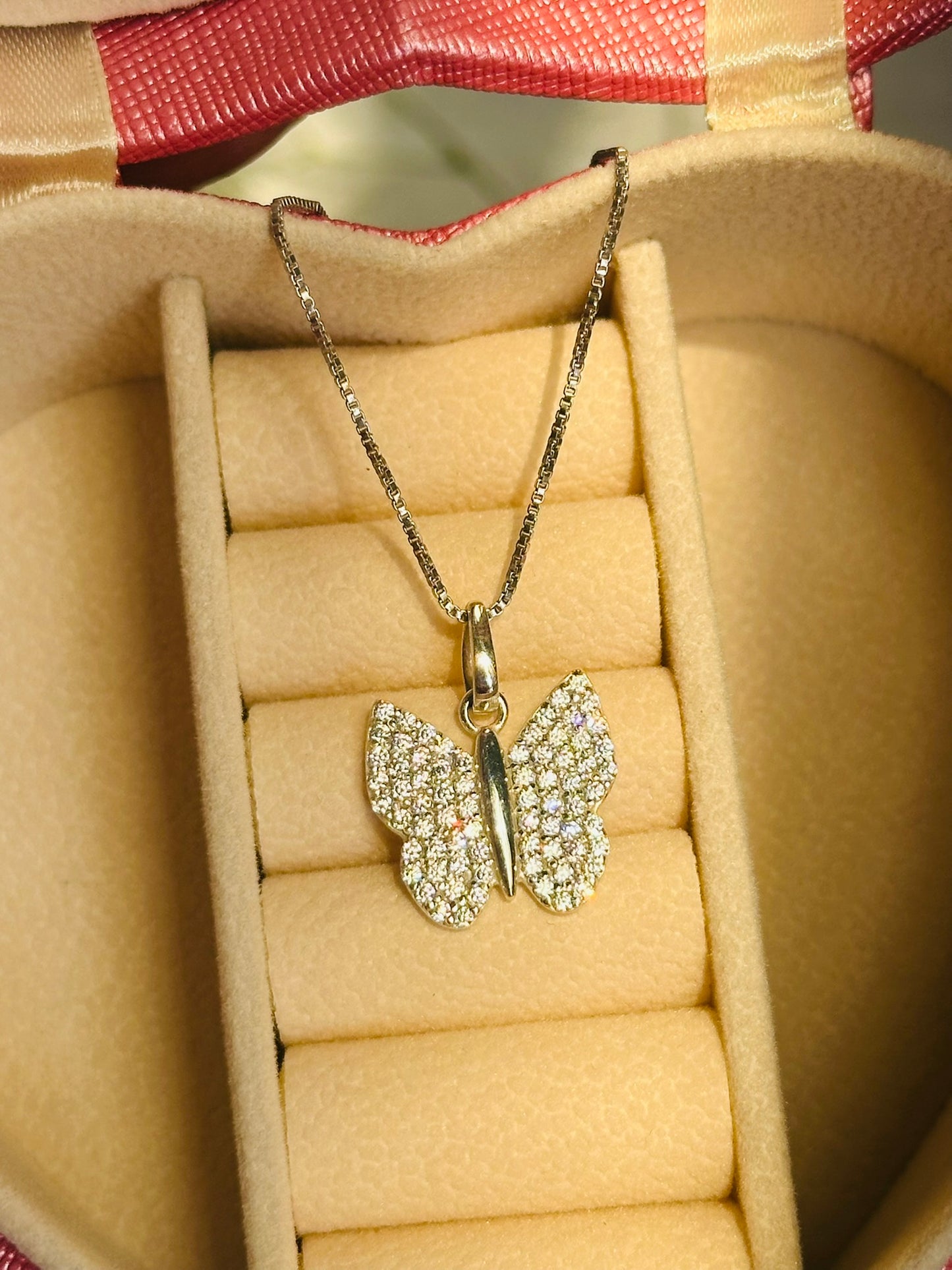 glow butterfly neckpiece