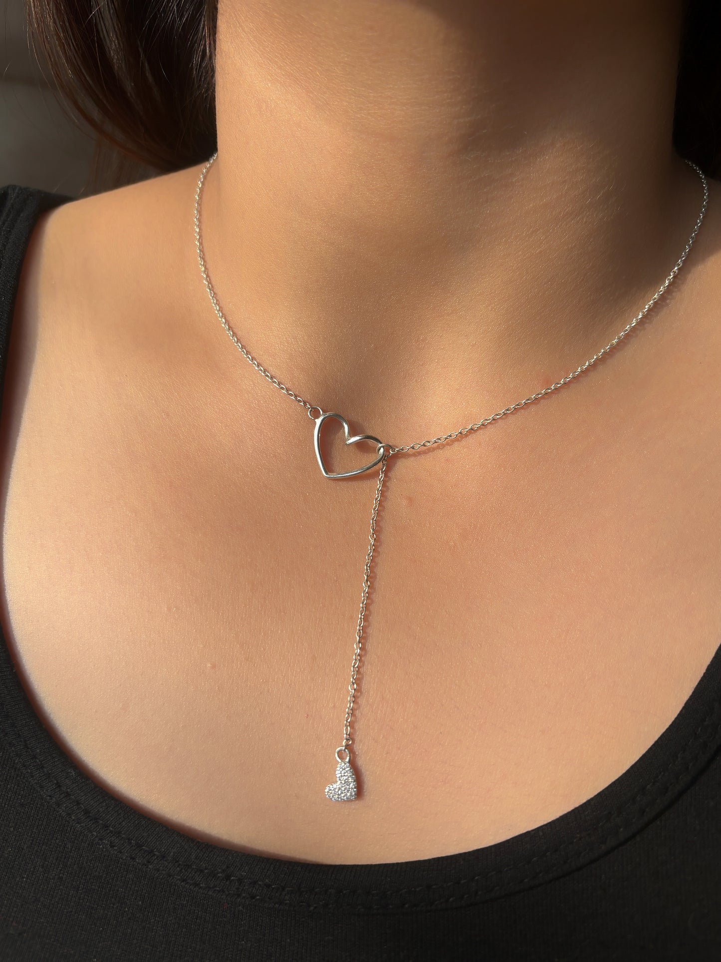 linked hearts neckpiece