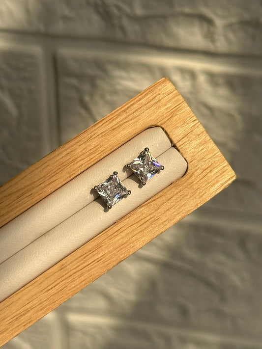 Crystal Square Studs