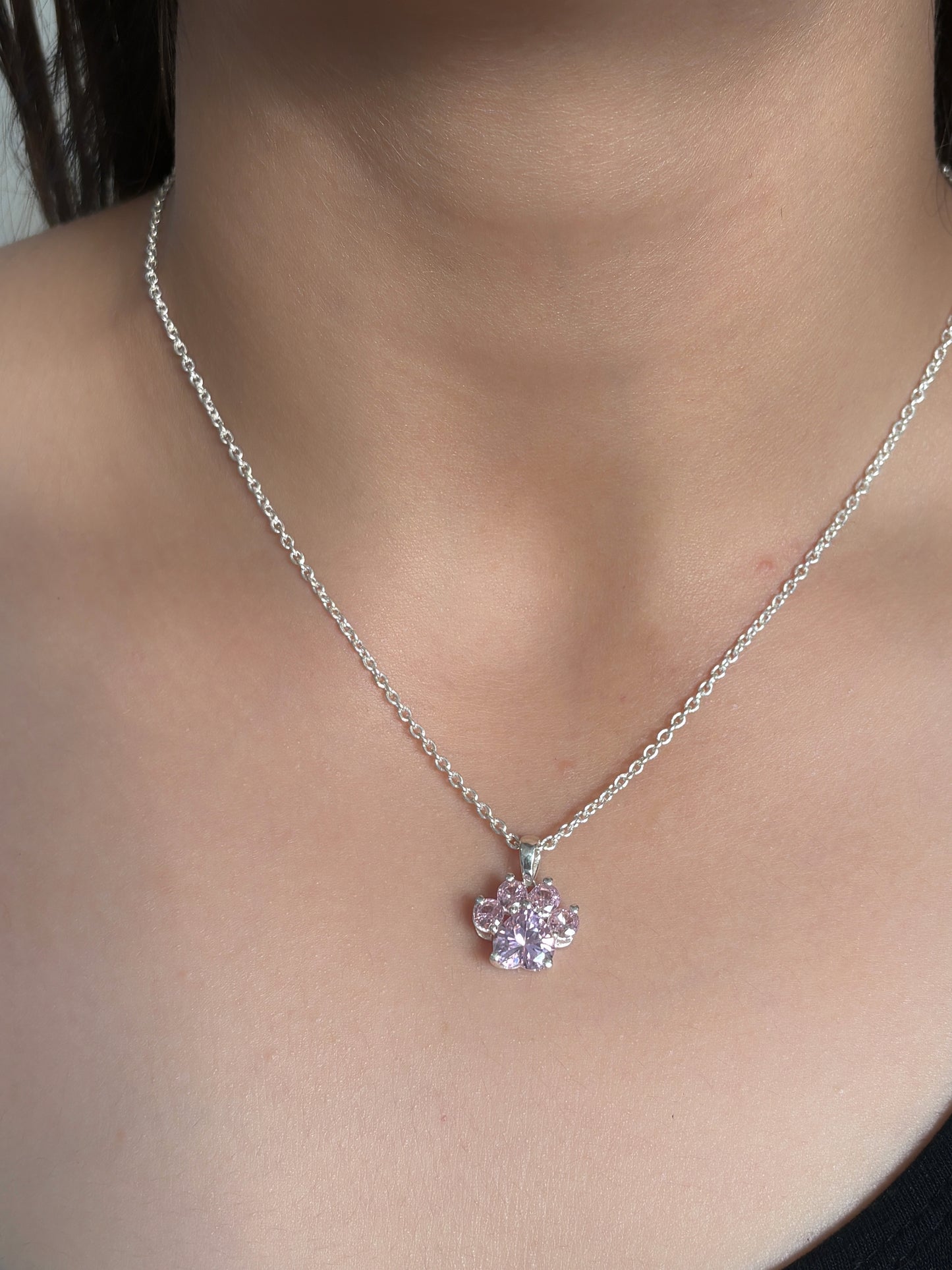 blush paw pendant set