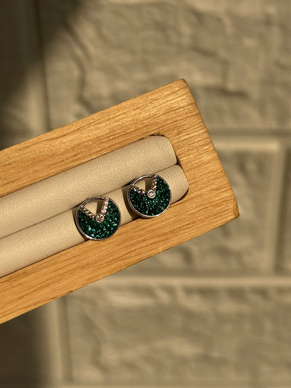 Green Aura Studs