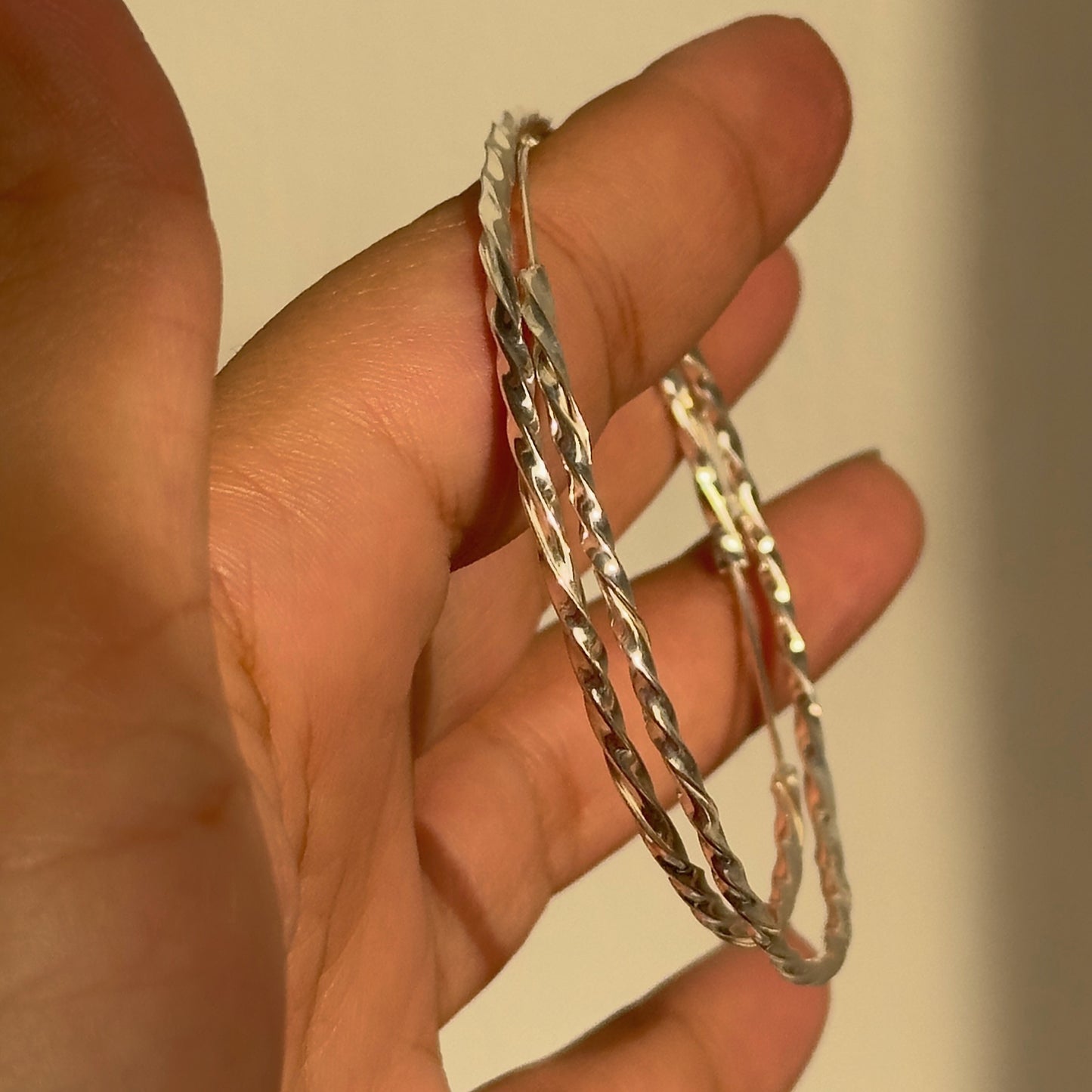 twisted circular hoops