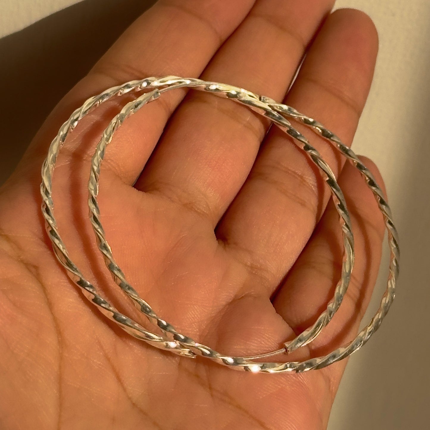 twisted circular hoops