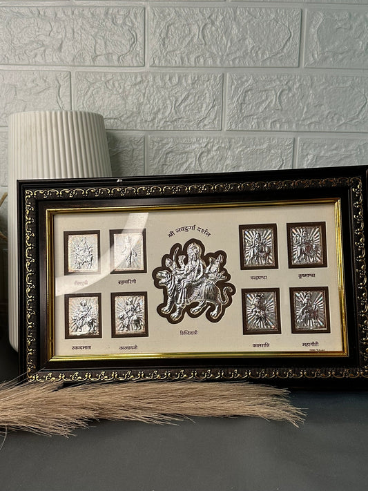 Nav Durga Silver Frame