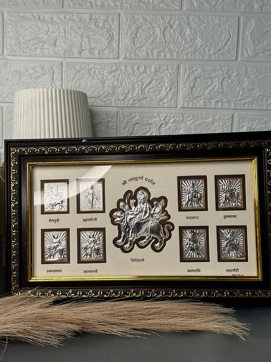 Nav Durga Silver Frame